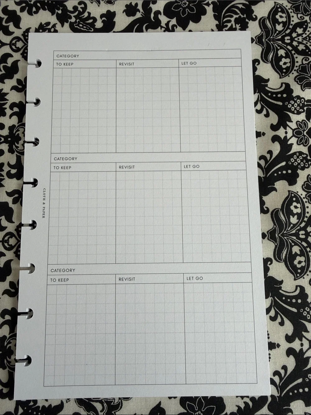 Cloth & Paper Declutter Inserts
